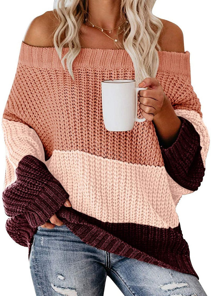 Carolin | Damen Winter Strickpullover mit Carmenausschnitt - Elle Zürich