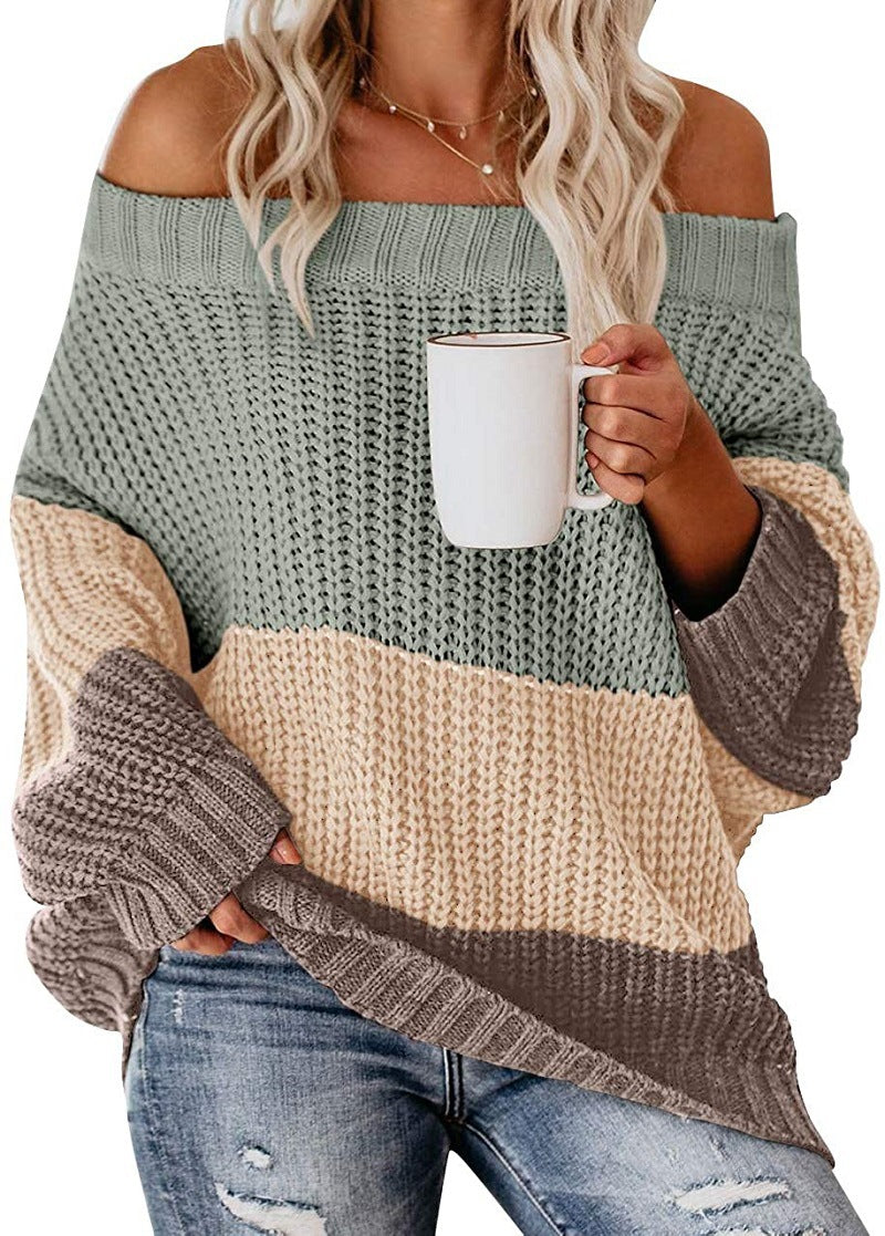 Carolin | Damen Winter Strickpullover mit Carmenausschnitt - Elle Zürich