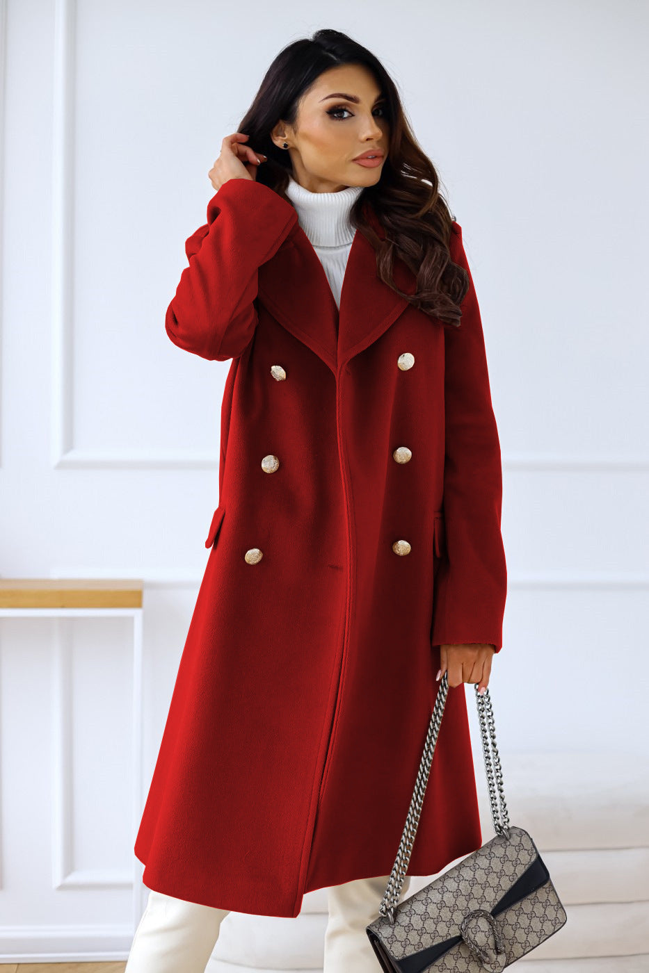 Sandra | Damen Winter Zweireihiger Mantel - Elle Zürich