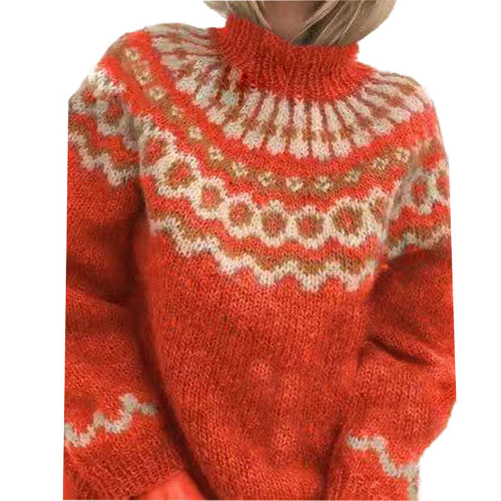 Eva | Damen Winter Strickpullover mit Hohem Kragen - Elle Zürich