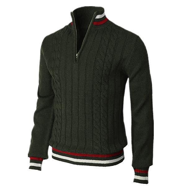 Christoph | Herren Kabelstrick Halb-Zip Pullover - Elle Zürich