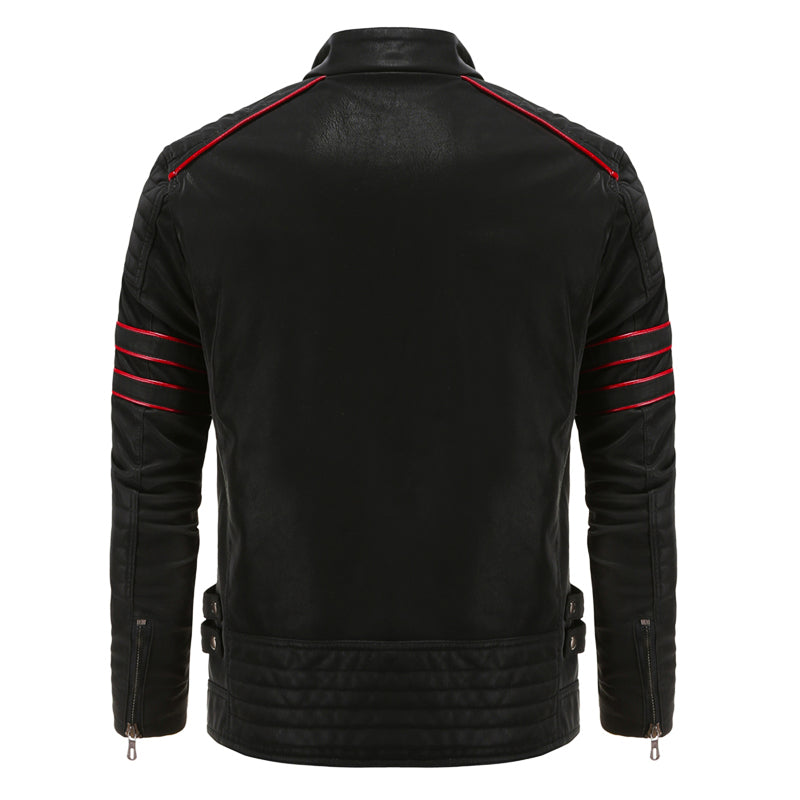 Rainer | Herren Winter-Leder-Bikerjacke mit warmem Futter - Elle Zürich