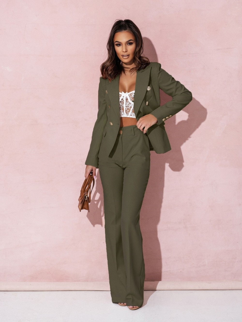 Greta | Damen Zweireihiges Blazer-Hosen-Set - Elle Zürich