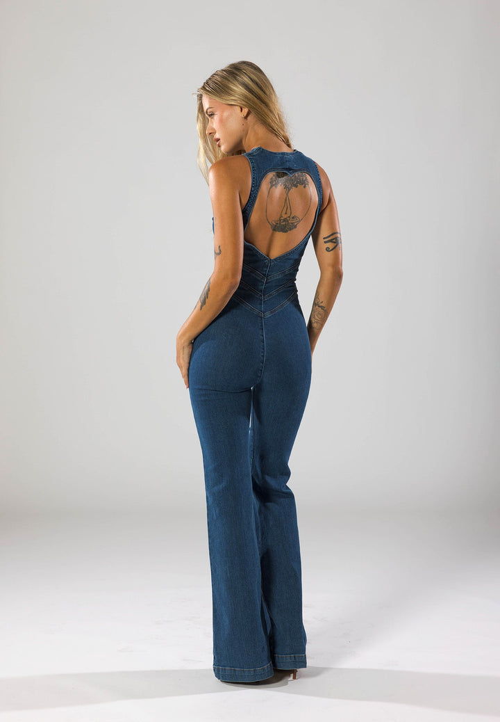 Verena | Stilvoller Jeans-Jumpsuit mit Reißverschluss - Elle Zürich