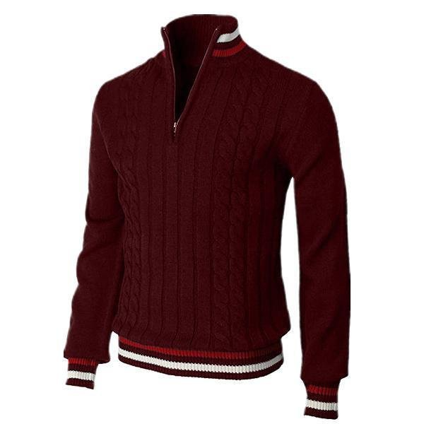 Christoph | Herren Kabelstrick Halb-Zip Pullover - Elle Zürich