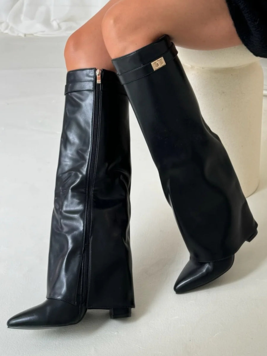 Susanne | Spitzzehen Knielange Stiefel Damen