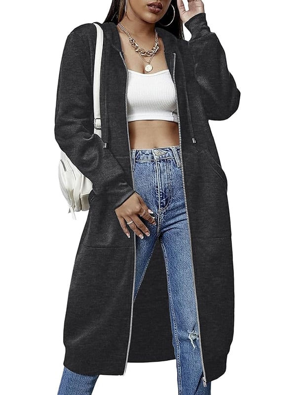 Gabriela | Damen Lange Winterjacke mit Kapuze - Elle Zürich