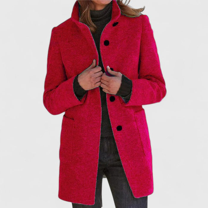 Katharina | Damen Eleganter Einreihiger Wintermantel - Elle Zürich