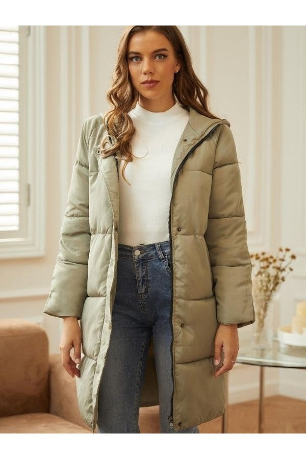 Laura | Damen Winter-Steppmantel mit Kapuze - Elle Zürich