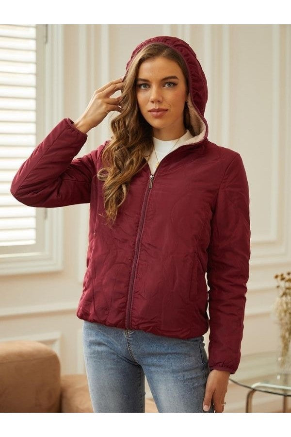 Lena | Damen Winter-Steppjacke mit Kapuze - Elle Zürich