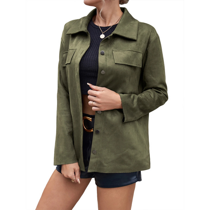Beatrice | Elegante Wildlederjacke mit Knöpfen - Elle Zürich