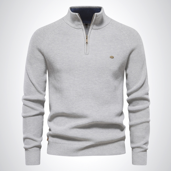 Aiden | Baumwoll-Halbreißverschluss-Pullover - Elle Zürich