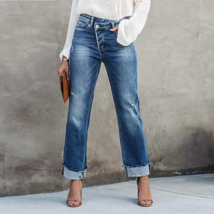 Gudrun | Stilvolle lässige Jeans mit Used-Look - Elle Zürich