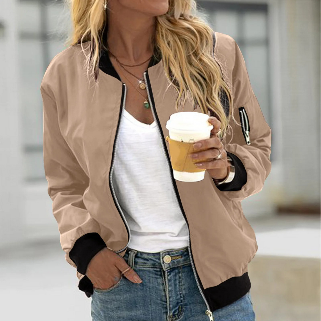 Lizy | Frauen Herbstjacke mit Reißverschluss und Taschen - Elle Zürich
