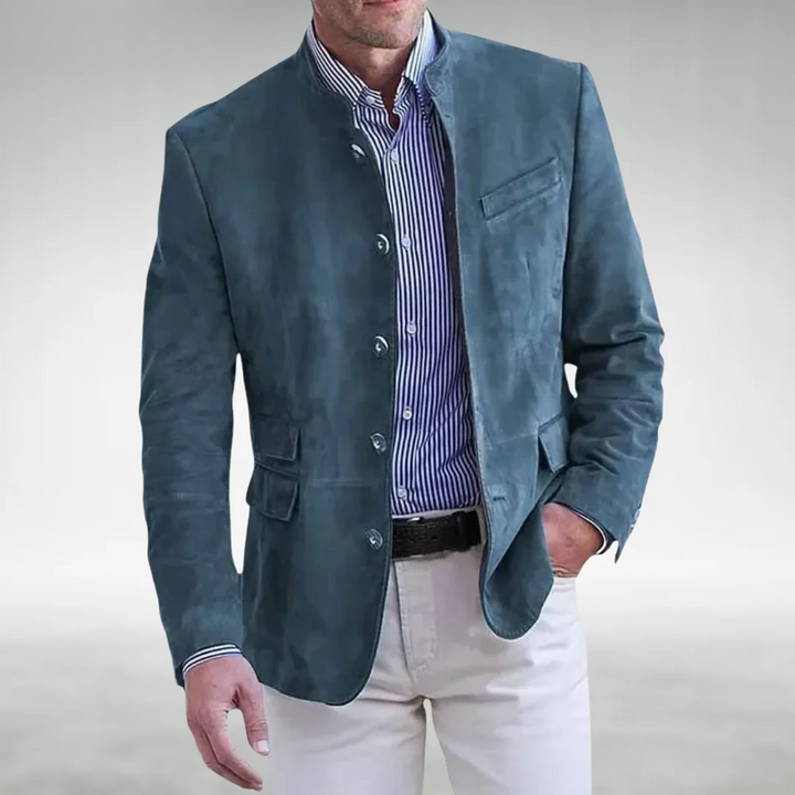 Jules | Eleganter Herren-Blazer mit Stehkragen und Knopfleiste
