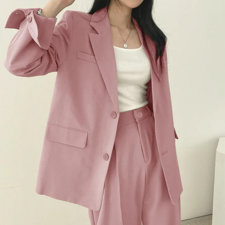 Karin | Damen Oversize Blazer und Hose mit weitem Bein - Elle Zürich