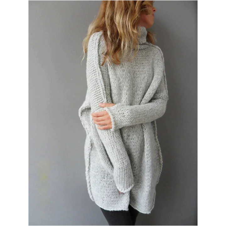 Helga | Damen Oversize Rollkragenpullover mit Seitenschlitzen - Elle Zürich