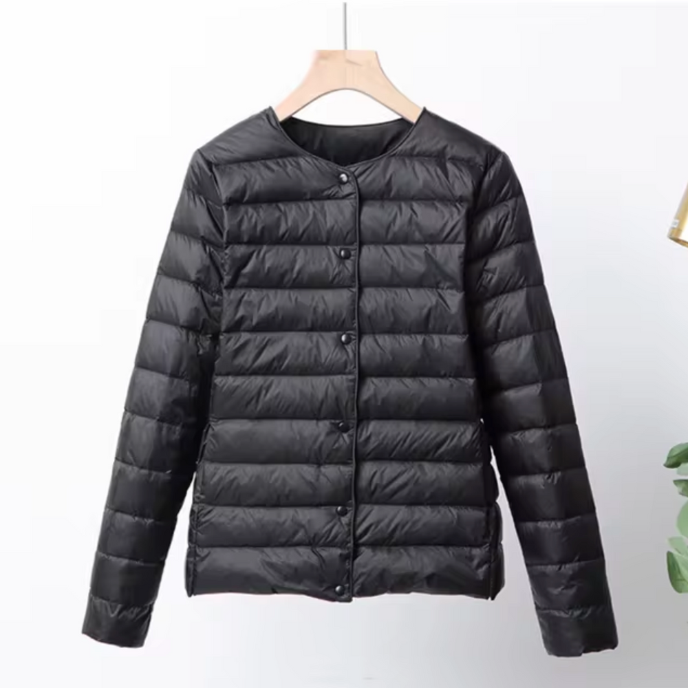Lara | Damen Ultra Leichte Steppjacke mit Druckknöpfen - Elle Zürich