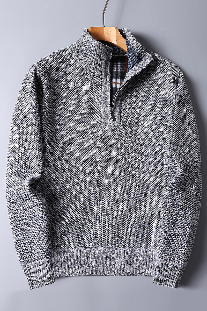 Dominic | Herren Warmer Winterpullover mit Quarter-Zip - Elle Zürich