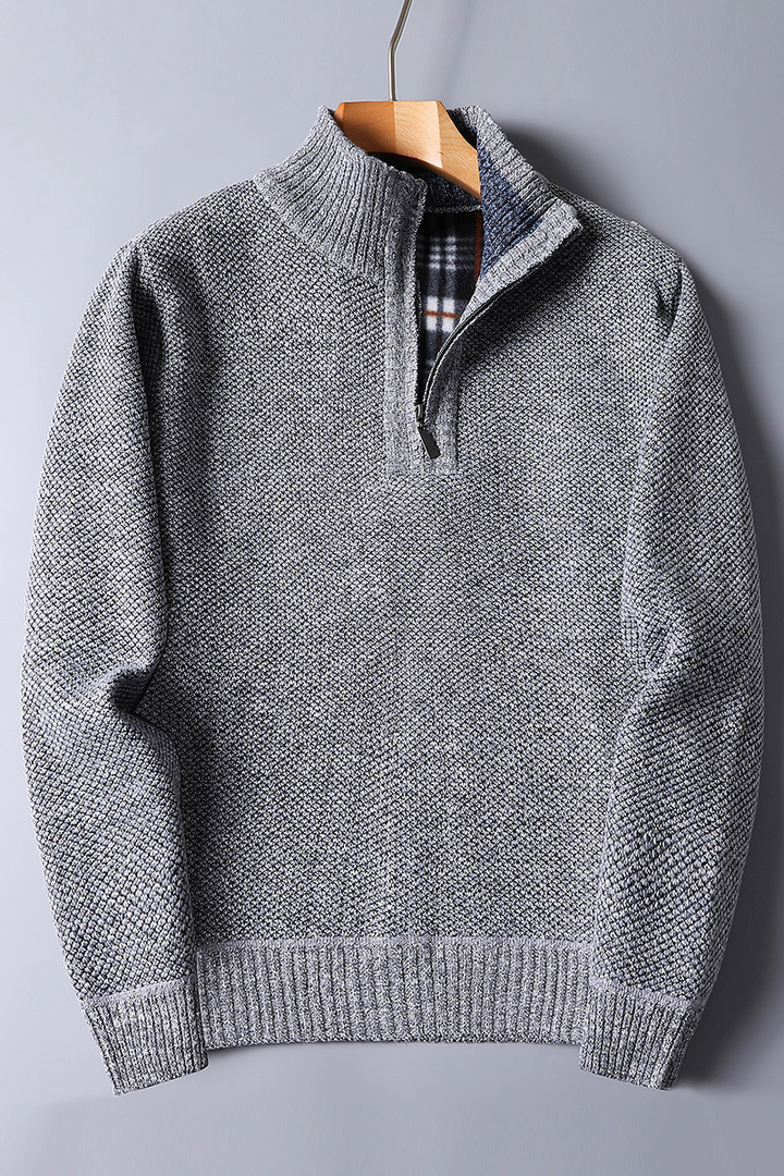 Dominic | Herren Warmer Winterpullover mit Quarter-Zip - Elle Zürich