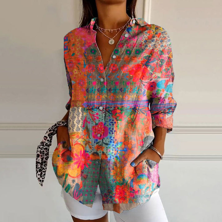 Anna | Lässige und Elegante Geblümte Bluse - Elle Zürich