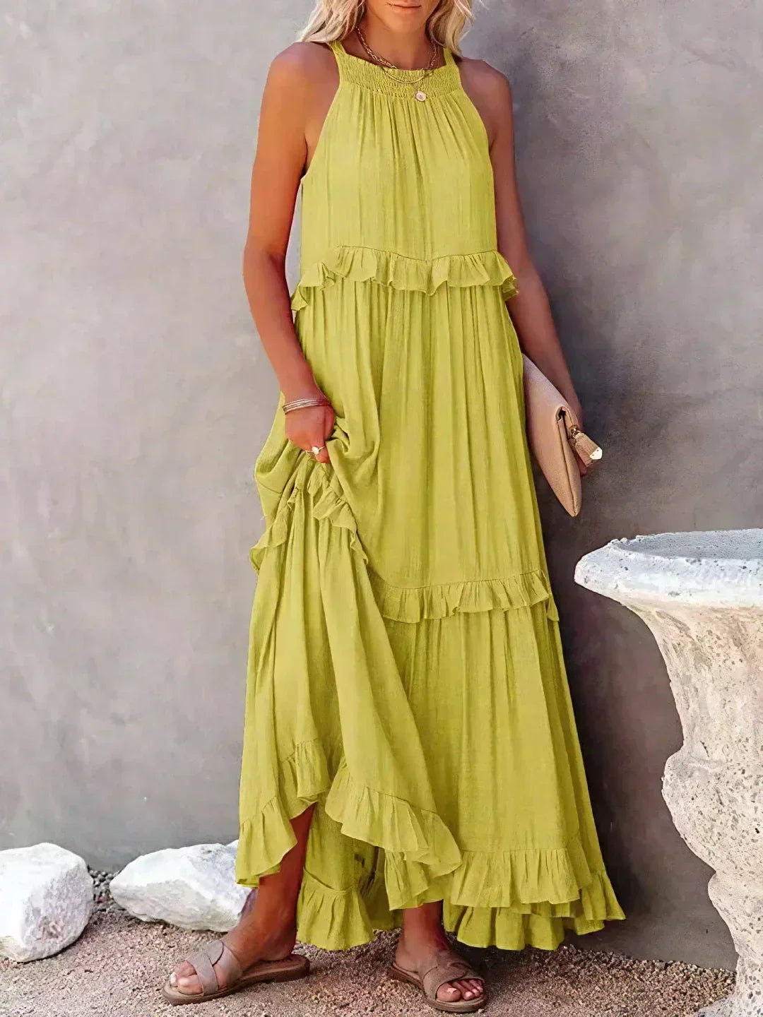 Viola | Elegantes Maxi-Sommerkleid - Elle Zürich