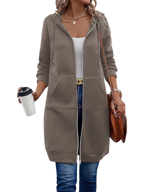 Gabriela | Damen Lange Winterjacke mit Kapuze - Elle Zürich