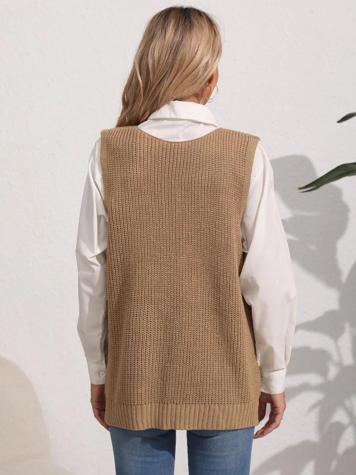Kathrin | Damen Winter-Pulloverweste mit Perlendetails - Elle Zürich