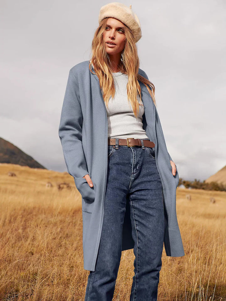 Bettina | Damen Kuschelige Winterstrickjacke mit Taschen - Elle Zürich