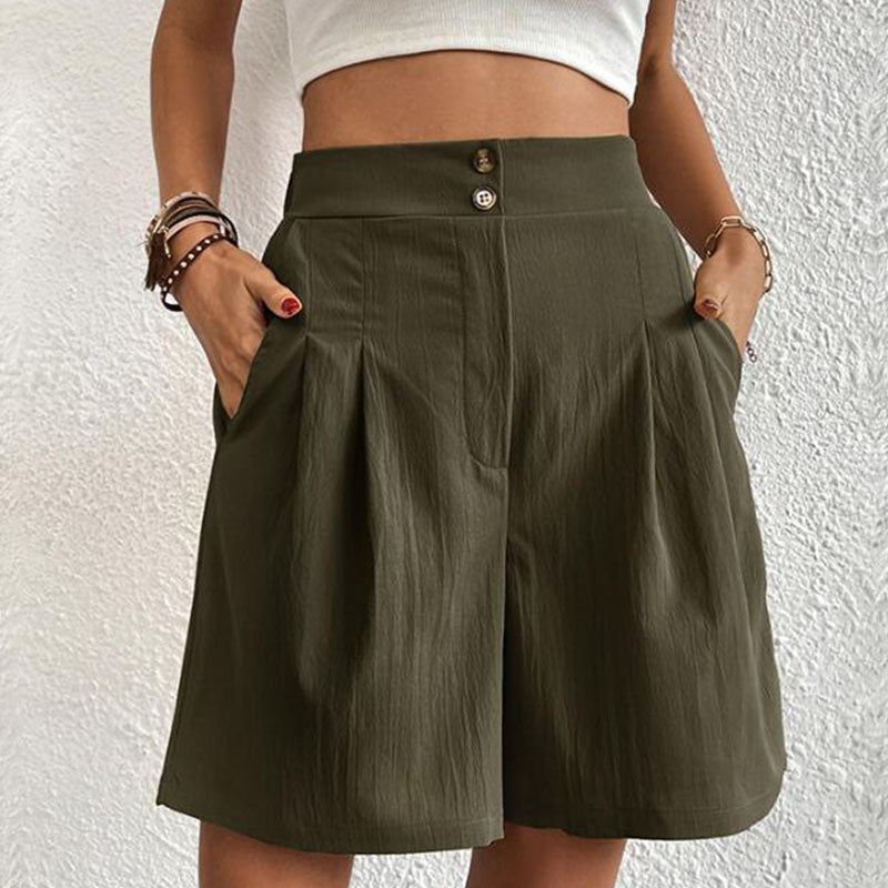 Ursula | Stylische Plissierte High-Waist-Shorts - Elle Zürich