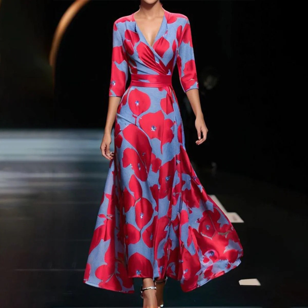 Edith | Stylisches Elegantes Kleid mit Print - Elle Zürich