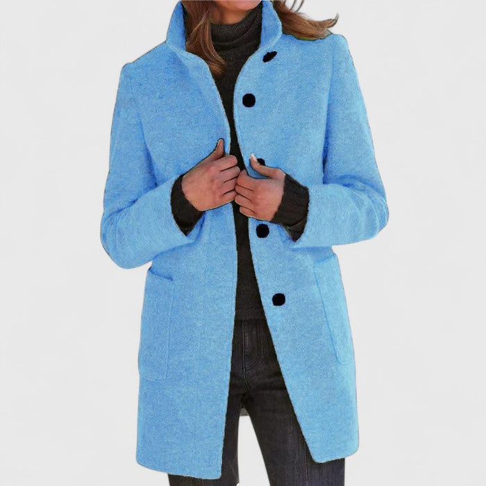 Katharina | Damen Eleganter Einreihiger Wintermantel - Elle Zürich