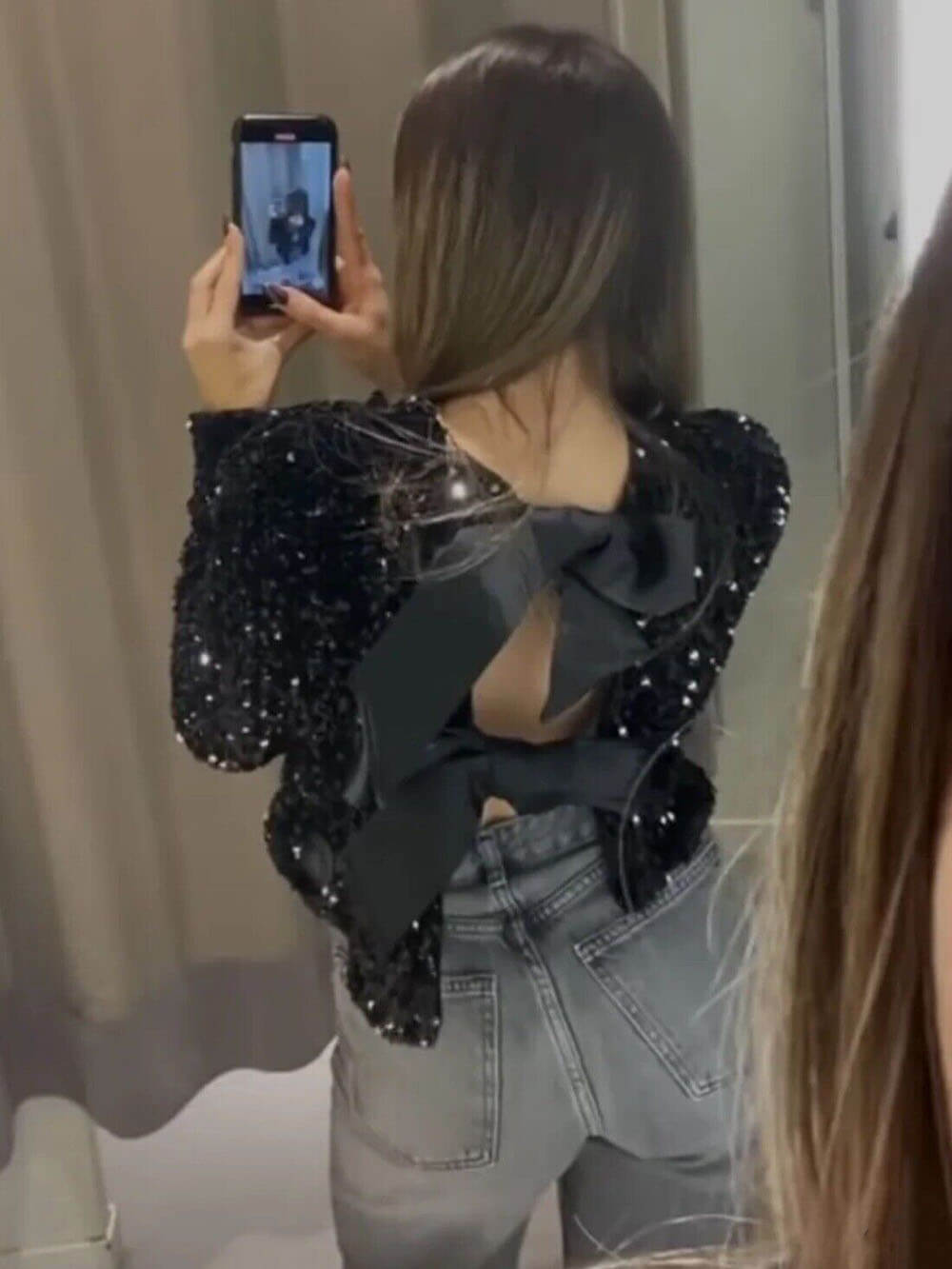 Franziska | Damen Winter Elegante Jacke mit Schleifen - Elle Zürich