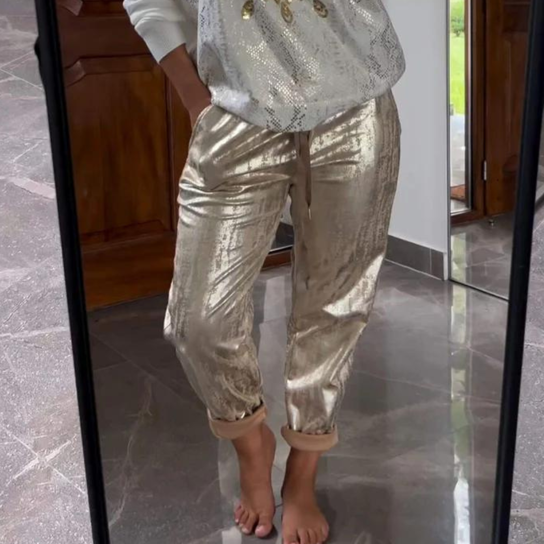 Anja | Damen Trendy Top und Hose mit Augenprint - Elle Zürich