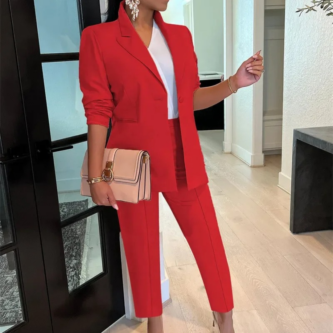 Nadine | Damen Eleganter Zweiteiliger Business Hosenanzug - Elle Zürich