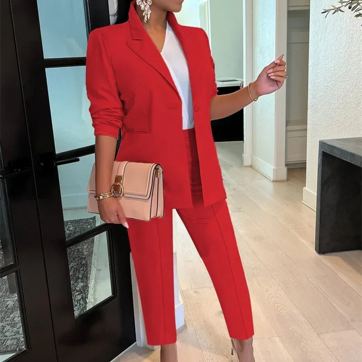 Nadine | Damen Eleganter Zweiteiliger Business Hosenanzug - Elle Zürich