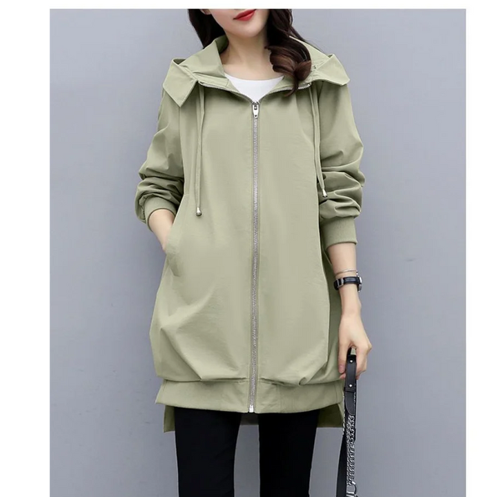 Claudia | Stylischer Trenchcoat mit Kapuze für Damen - Elle Zürich