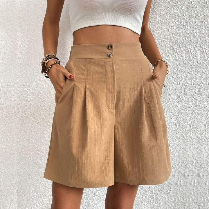 Ursula | Stylische Plissierte High-Waist-Shorts - Elle Zürich