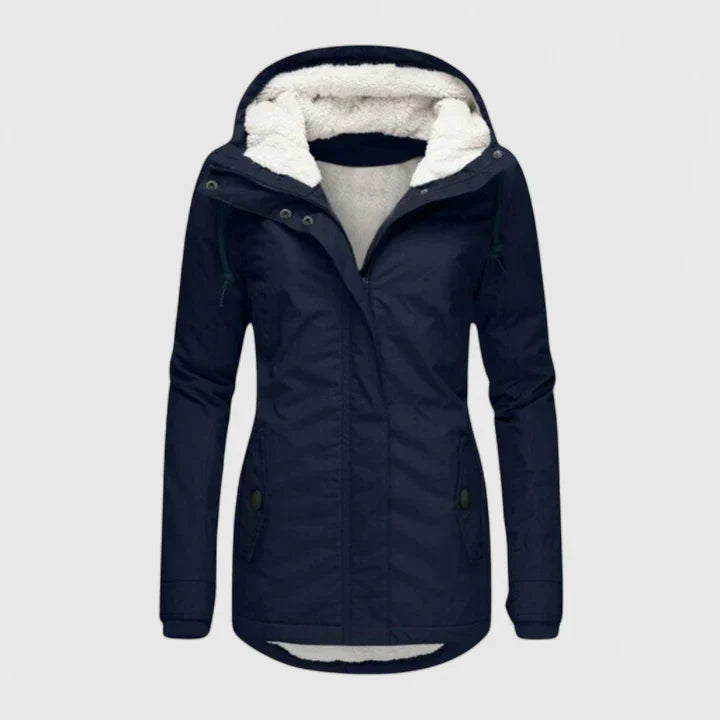 Julia | Damen Winter Parka Jacke mit Fleece-Futter und Kapuze - Elle Zürich