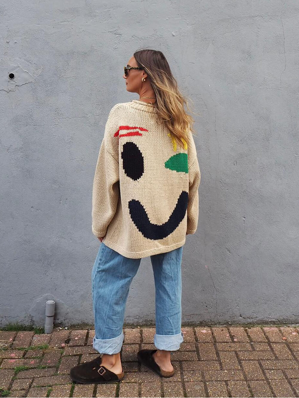 Andrea | Damen Winter Casual Pullover mit Smile-Print - Elle Zürich