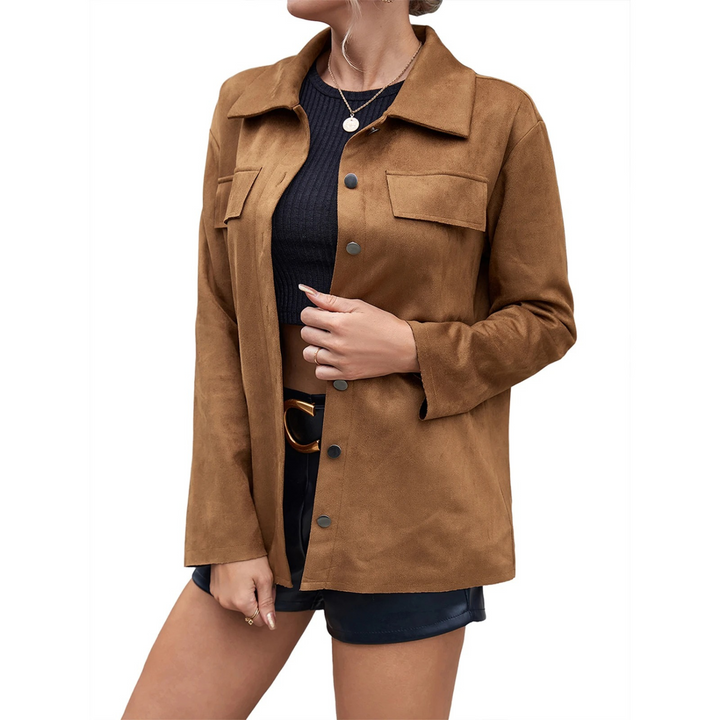 Beatrice | Elegante Wildlederjacke mit Knöpfen - Elle Zürich
