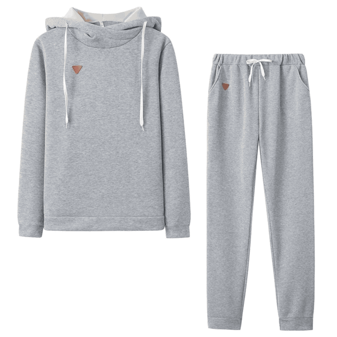 Martina | Damen Lässiger Trainingsanzug mit Hochkragen Kapuzenpullover - Elle Zürich