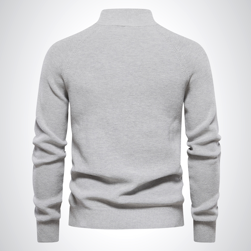 Aiden | Baumwoll-Halbreißverschluss-Pullover - Elle Zürich