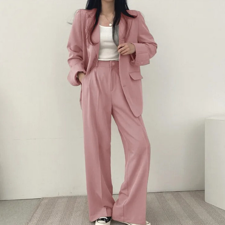 Karin | Damen Oversize Blazer und Hose mit weitem Bein - Elle Zürich