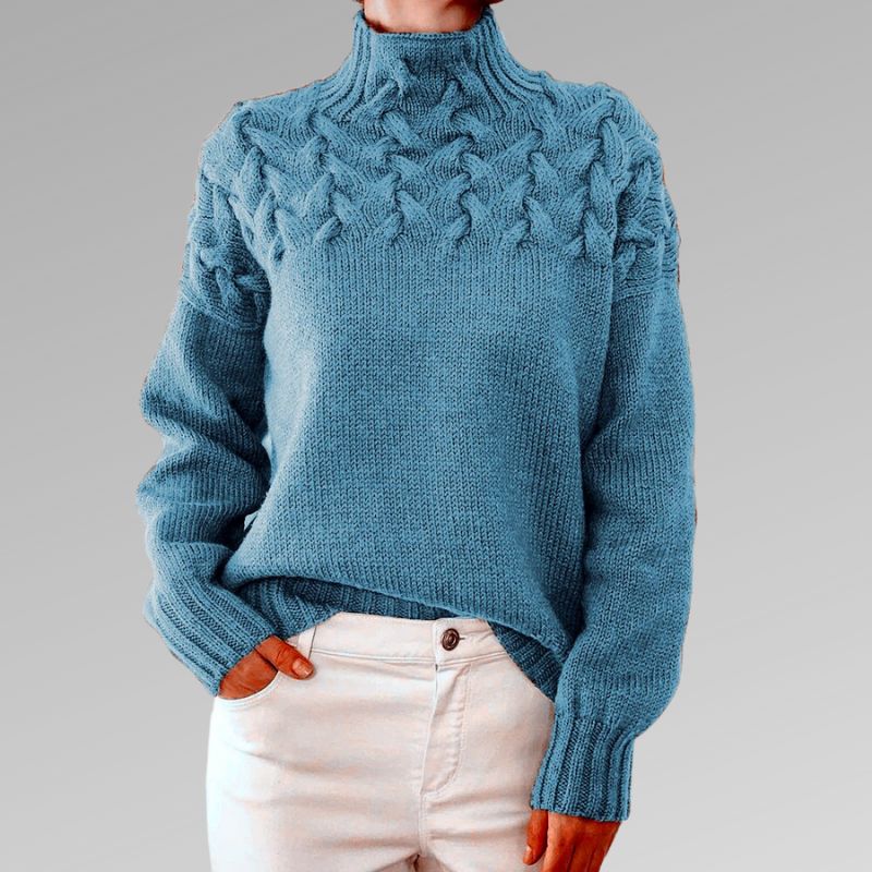 Jana | Damen Zopfmuster Rollkragenpullover - Elle Zürich