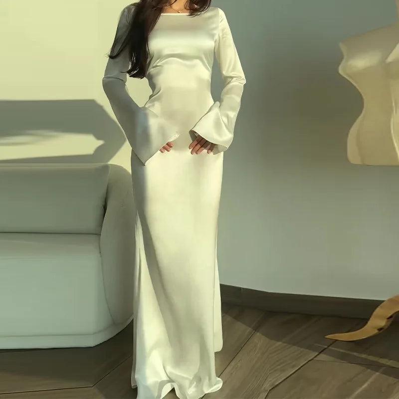Daniela | Damen Winter Langarm Maxikleid - Elle Zürich
