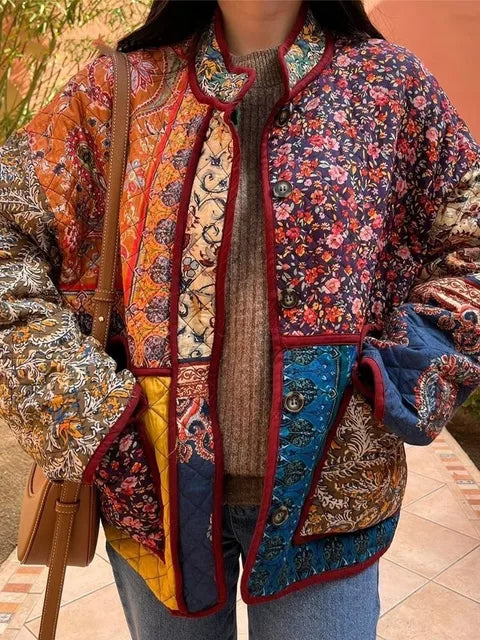 Jacqueline| Frühlingsjacke mit Blumenprint Damen - Elle Zürich