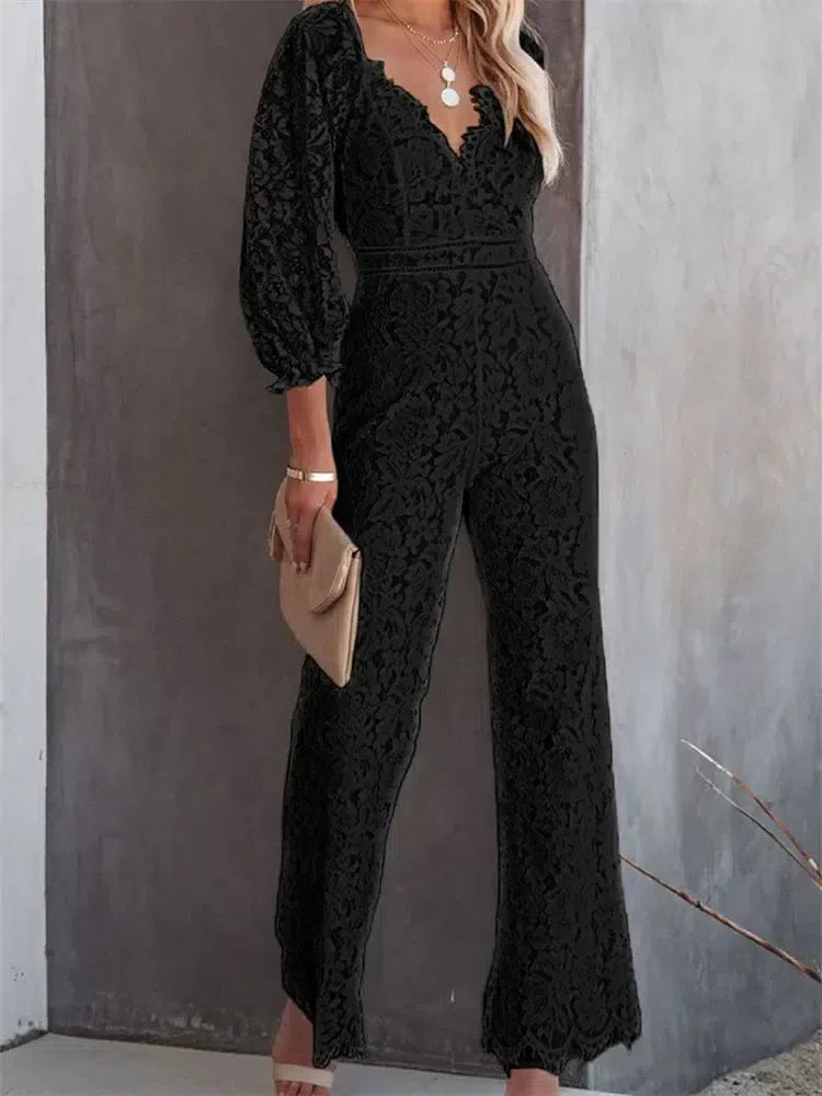 Greta | Eleganter Jumpsuit mit V-Ausschnitt - Elle Zürich