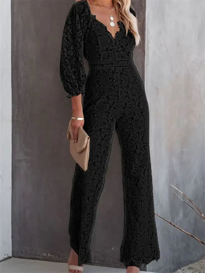 Greta | Eleganter Jumpsuit mit V-Ausschnitt - Elle Zürich