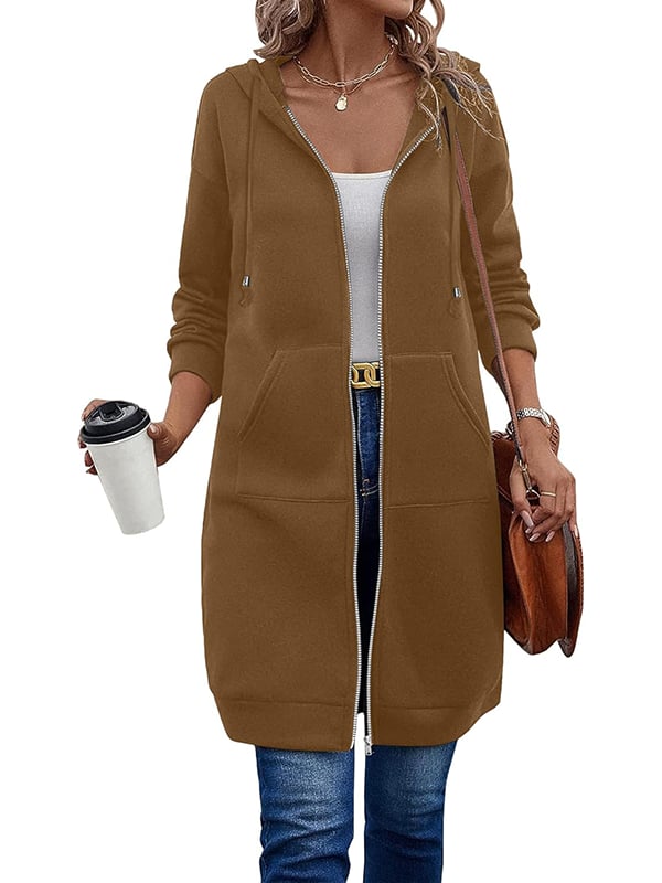 Gabriela | Damen Lange Winterjacke mit Kapuze - Elle Zürich